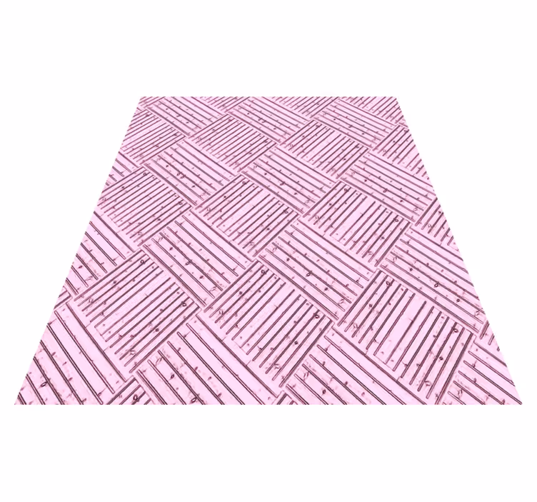 Tapis vinyle salle de bain motif bois rose - TenStickers