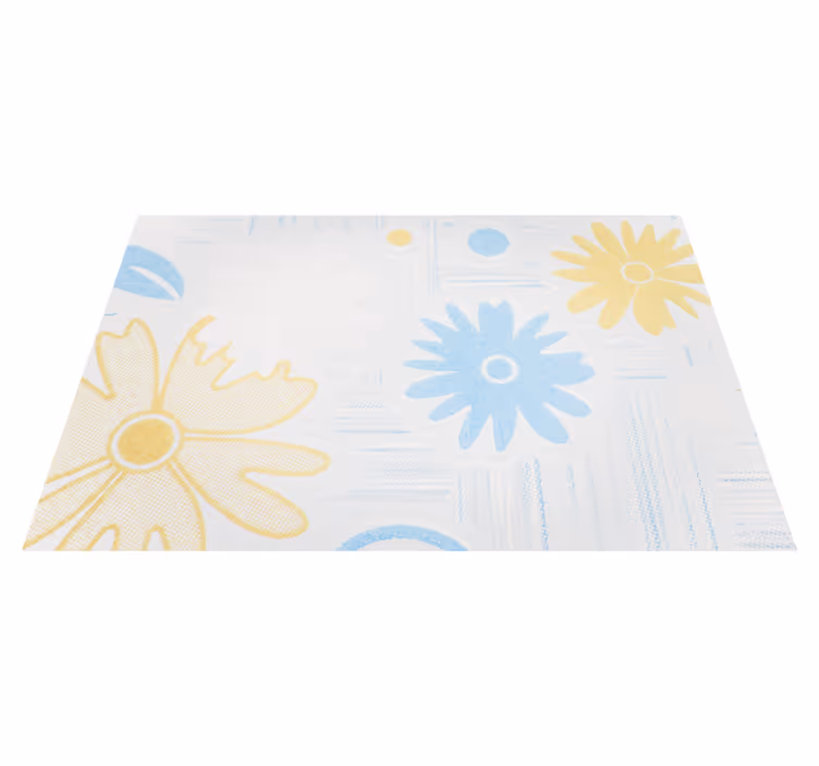 Tapis vinyle fleurs et plantes éléments floraux - TenStickers