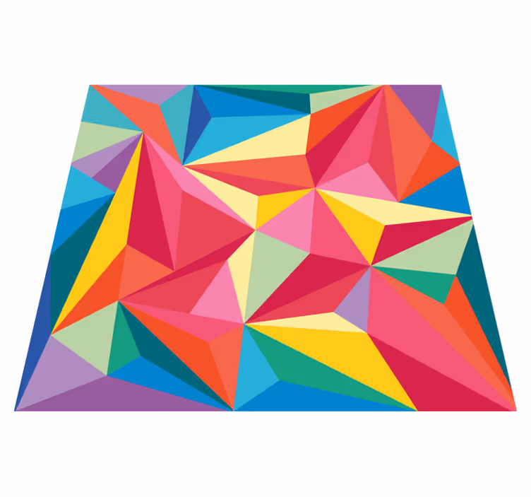 Tapis vinyles géométriques éléments colorés et vivants - TenStickers