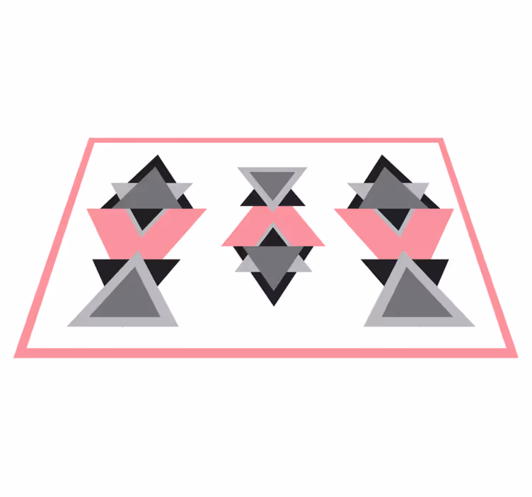 Tapis vinyles géométriques mélange de formes triangulaires - TenStickers