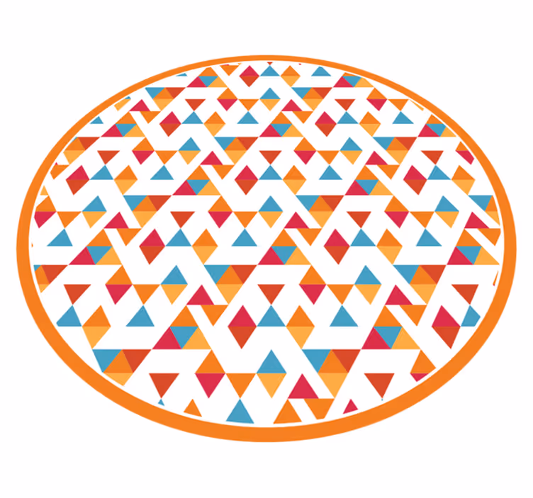 Tapis vinyles géométriques formes triangulaires colorées - TenStickers