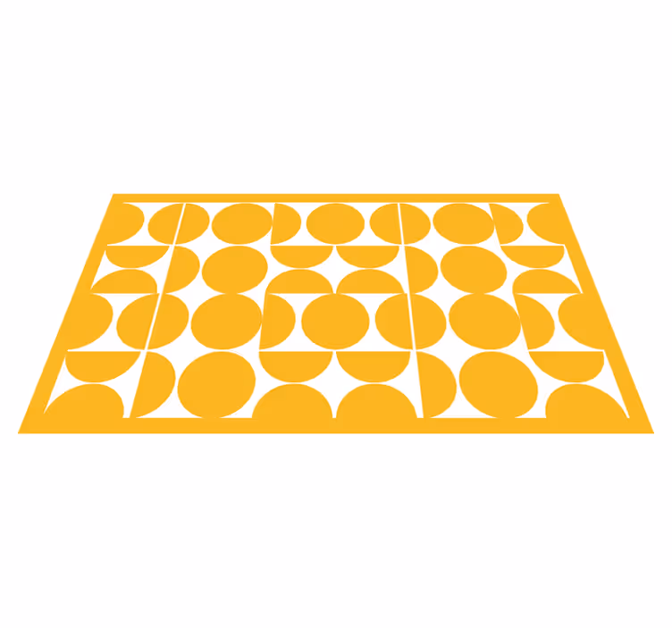 Tapis vinyles géométriques motif de cercle jaune - TenStickers