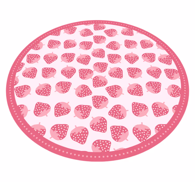 Tapis vinyle cuisine motif fraise sucrée - TenStickers