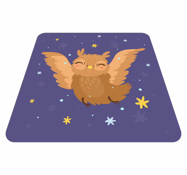 Tapis vinyle autres tapis motif de hibou joyeux - TenStickers
