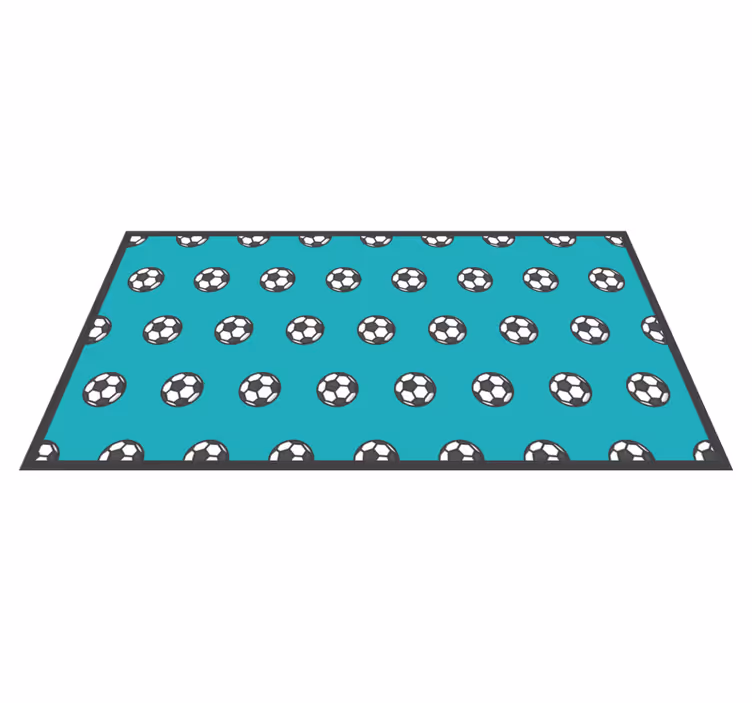 Tapis vinyle jeux motif ballon de foot - TenStickers