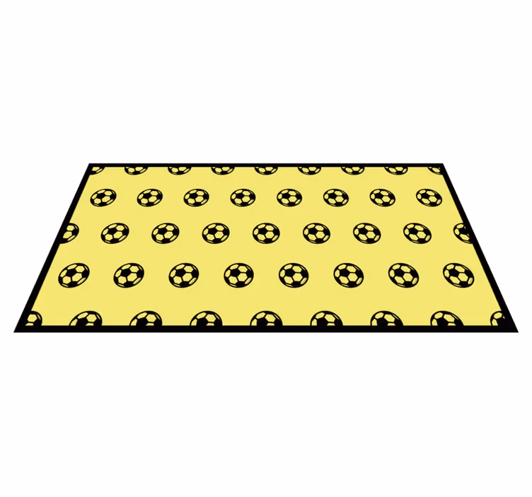 Tapis vinyle jeux motif de football jaune - TenStickers