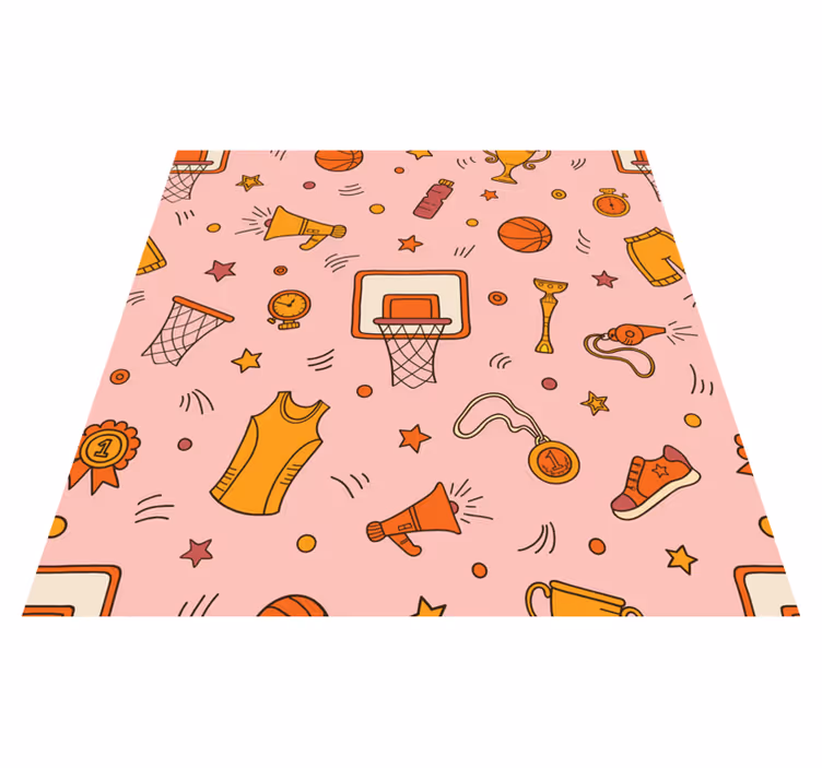 Tapis vinyle jeux éléments sportifs et amusants - TenStickers