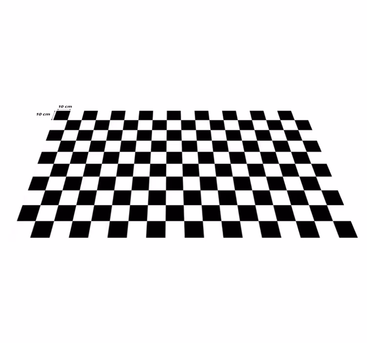 Tapis vinyles géométriques plaid noir et blanc - TenStickers