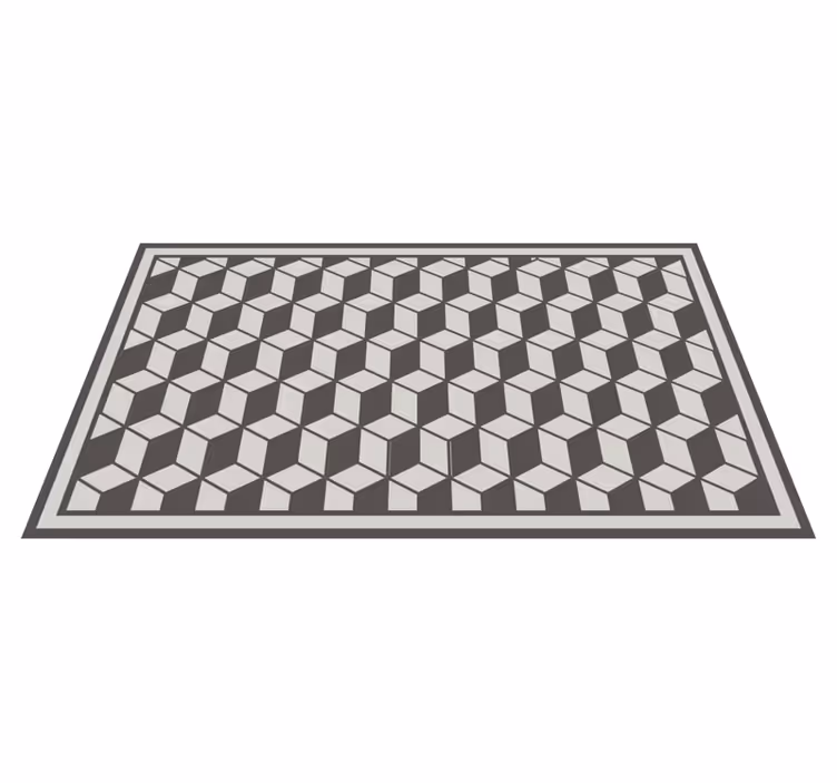 Tapis vinyles géométriques motif cubiste - TenStickers
