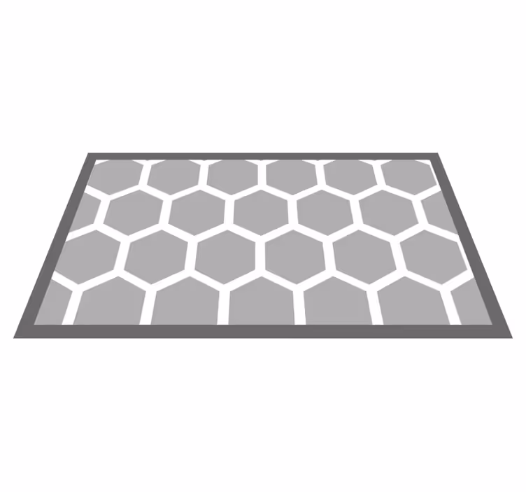 Tapis vinyles géométriques configuration hexagonale - TenStickers