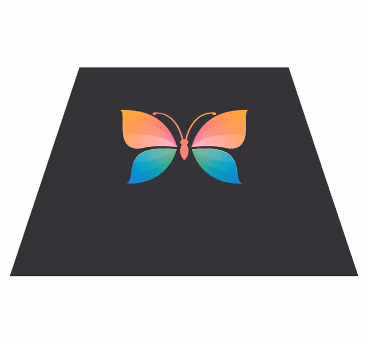 Tapis vinyle nature concept de papillon vibrant - TenStickers