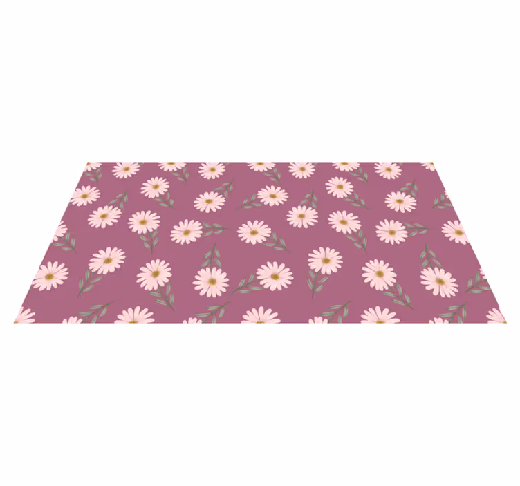 Tapis vinyle fleurs et plantes ensemble de marguerites - TenStickers
