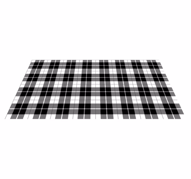 Tapis vinyles géométriques motif à carreaux contrasté - TenStickers