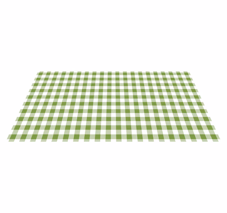 Tapis vinyle rayures imprimé à carreaux verts - TenStickers