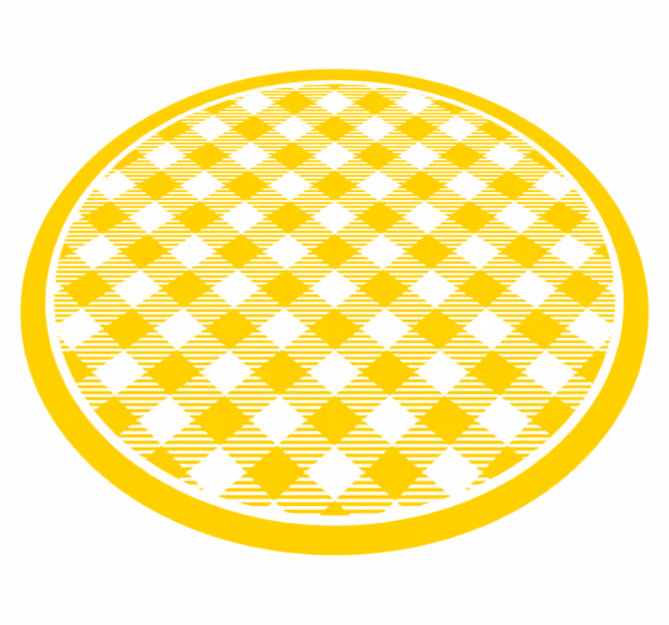 Tapis vinyle rond emblème du diamant jaune - TenStickers