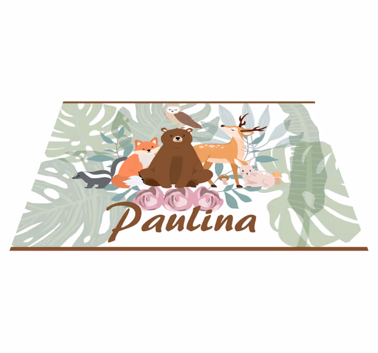 Tapis vinyle personnalisé jungle animale - TenStickers