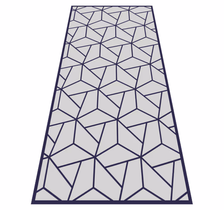 Tapis vinyles géométriques motifs angulaires gris - TenStickers