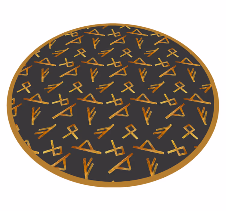 Tapis vinyles géométriques formes abstraites dorées - TenStickers