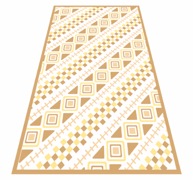 Tapis vinyles géométriques mosaïque à motifs jaunes - TenStickers