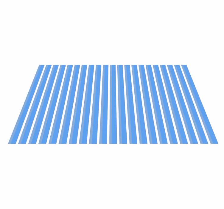 Tapis vinyle rayures design bleu et blanc - TenStickers