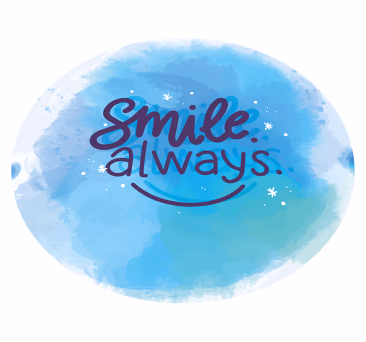 Tapis vinyle citation toujours sourire - TenStickers