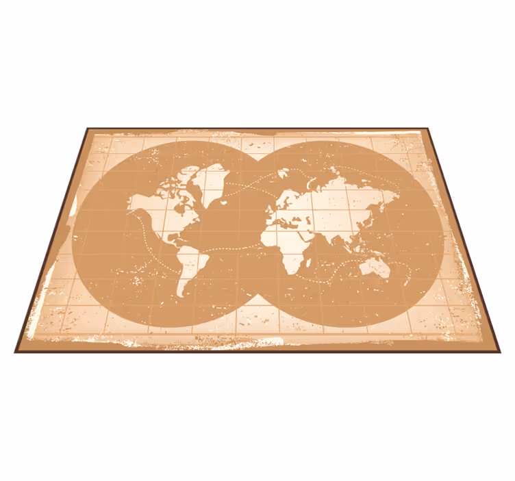 Tapis vinyle carte du monde carte du globe - TenStickers