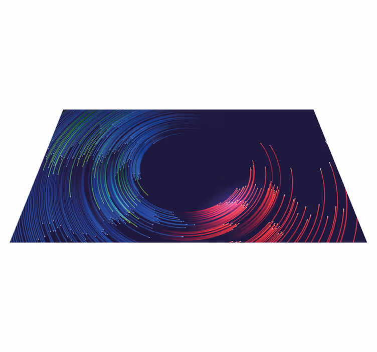 Tapis vinyle design moderne vagues colorées tourbillonnantes - TenStickers