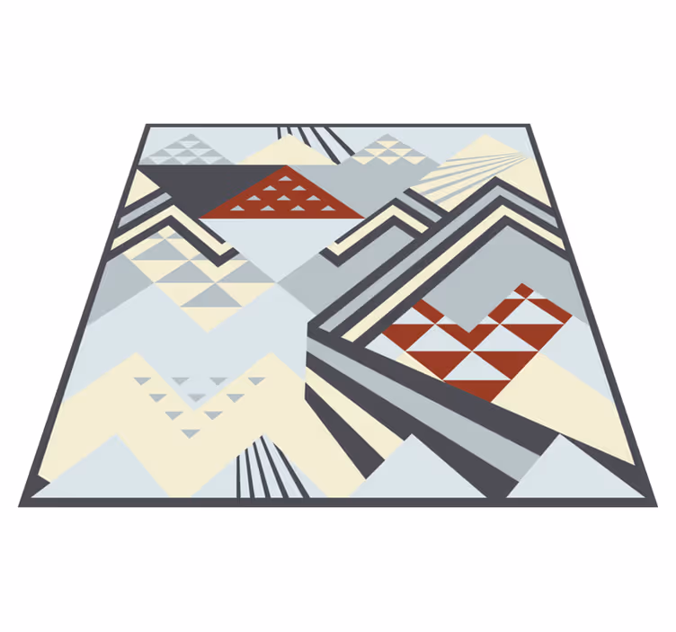 Tapis vinyles géométriques formes grises modernes - TenStickers