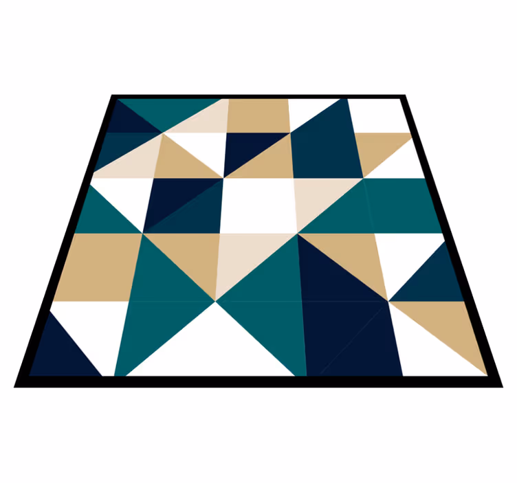 Tapis vinyles géométriques blocs de couleurs triangulaires - TenStickers
