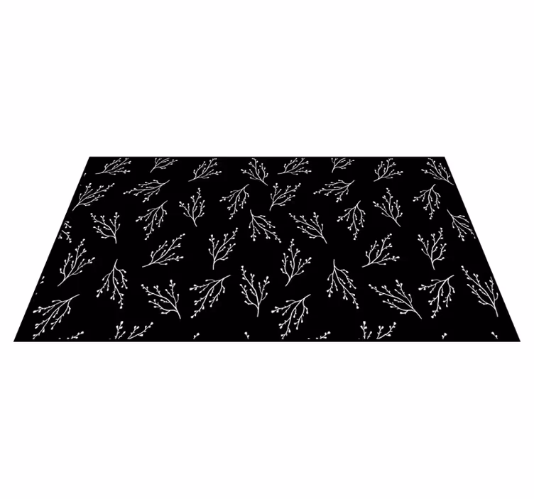 Tapis vinyle nature motifs de branches délicats - TenStickers