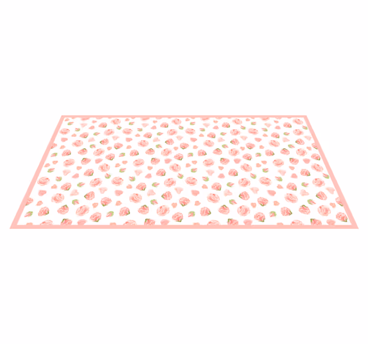Tapis vinyle fleurs et plantes motif élégant de roses - TenStickers
