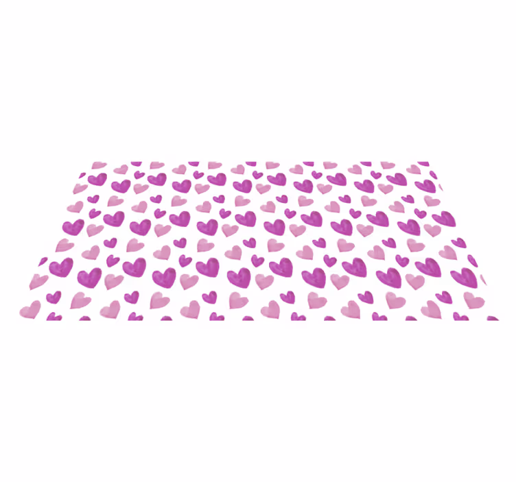 Tapis vinyle autres tapis motif de coeur ludique - TenStickers