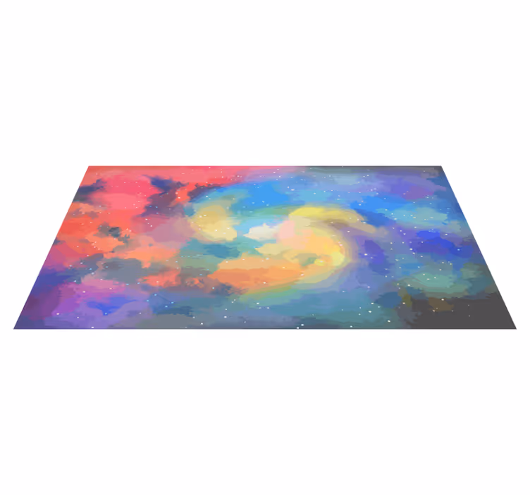Tapis vinyle design moderne tourbillon céleste - TenStickers