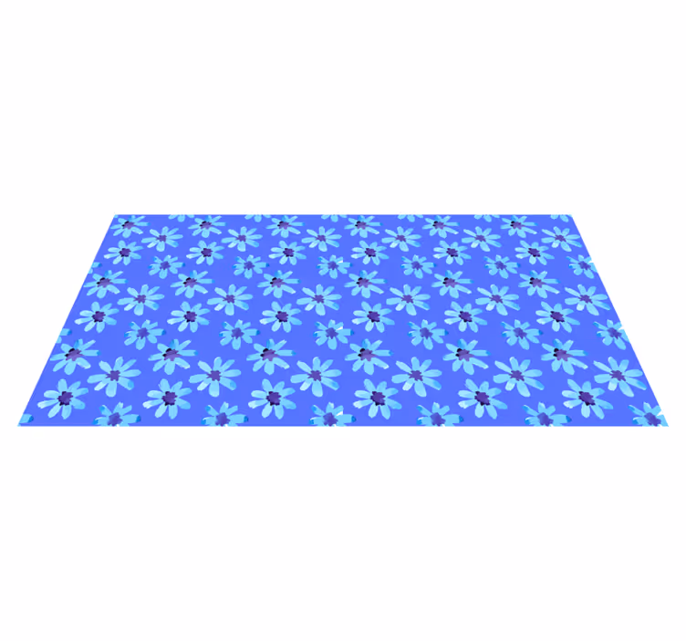 Tapis vinyle fleurs et plantes emblème de la fleur d'azur - TenStickers