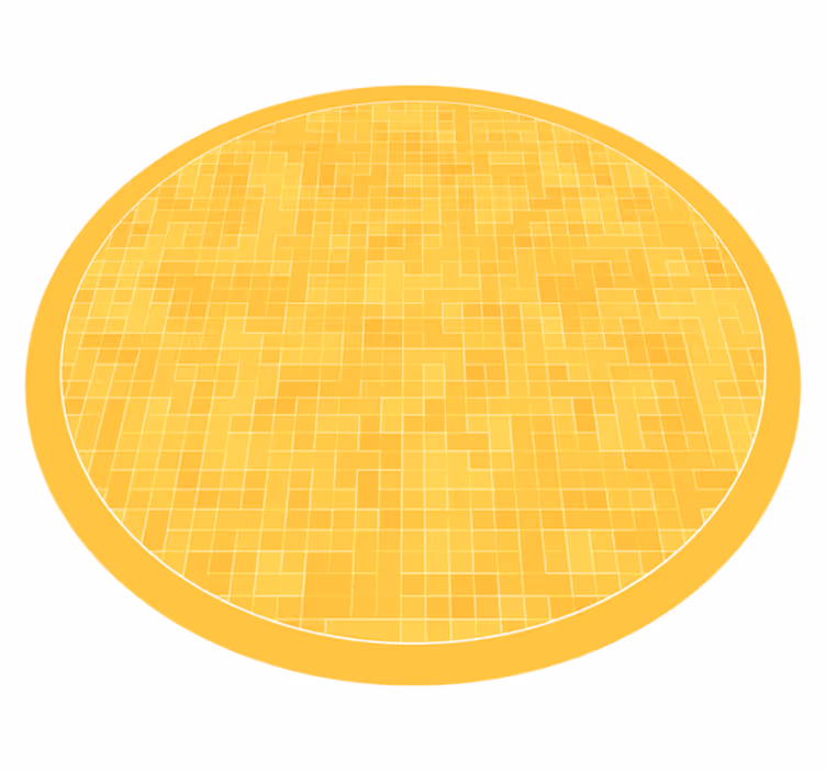 Tapis vinyles géométriques motif mosaïque jaune - TenStickers