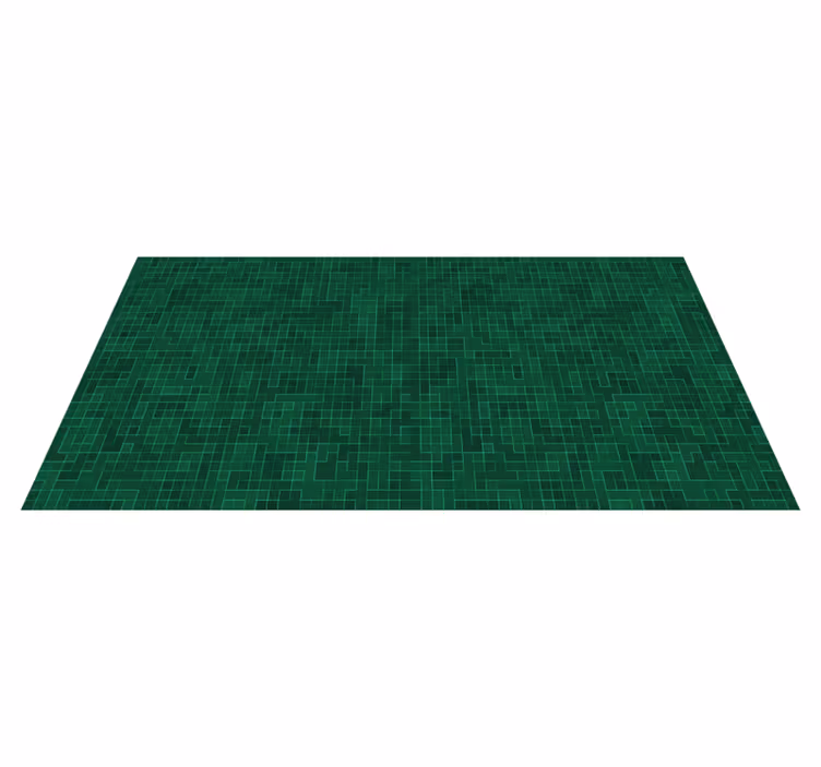 Tapis vinyle cuisine carreaux vert intense - TenStickers