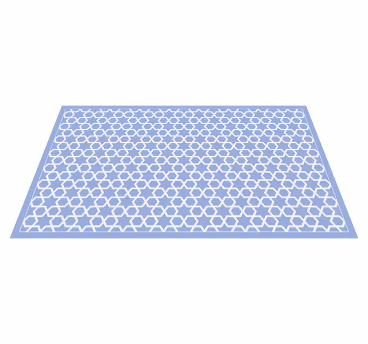 Tapis vinyles géométriques motif étoilé hexagonal - TenStickers
