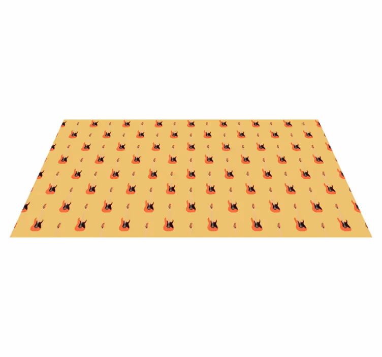 Tapis vinyle ado motif de guitare rock - TenStickers