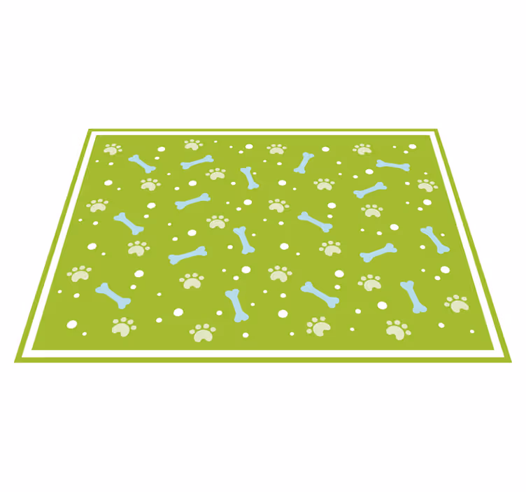 Tapis vinyle animal style empreinte de patte - TenStickers