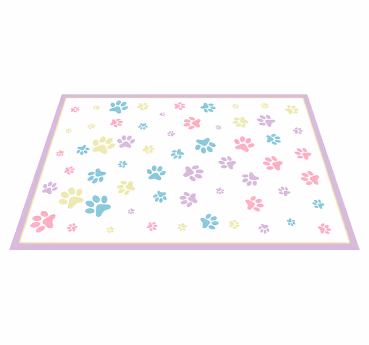 Tapis vinyle animal esthétique des empreintes de pattes - TenStickers