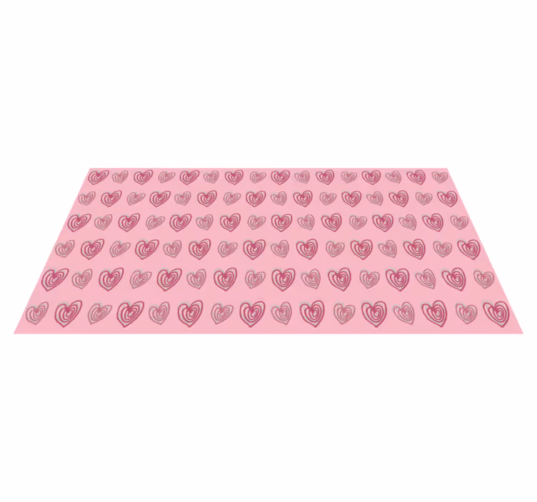 Tapis vinyle autres tapis motif rose avec cœurs - TenStickers