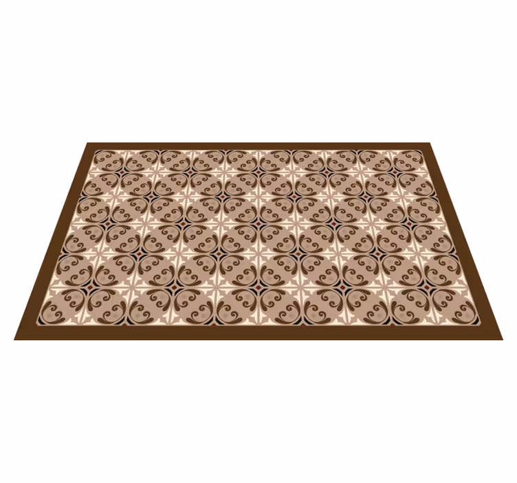 Tapis vinyle carreaux de ciment agencement raffiné - TenStickers