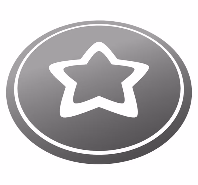 Tapis vinyle étoile motif gris élégant - TenStickers