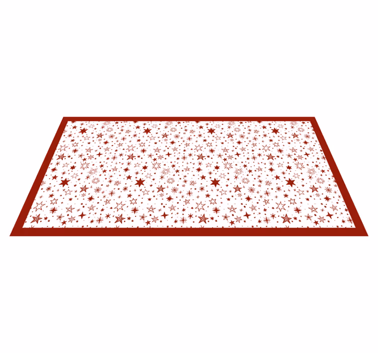 Tapis vinyle étoile nuit étoilée rouge - TenStickers