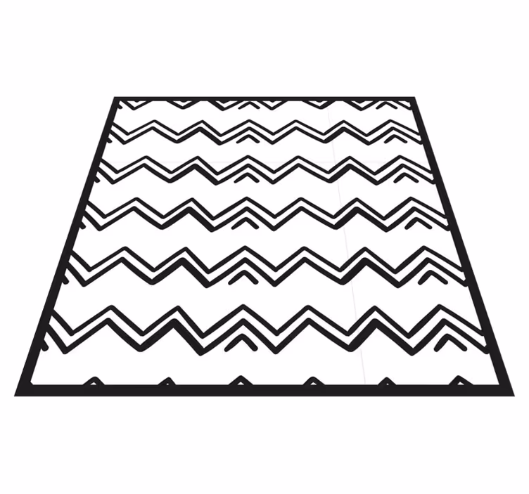 Tapis vinyle minimaliste motif zigzag - TenStickers