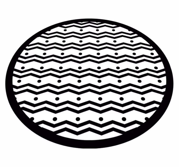 Tapis vinyles géométriques motif à pois ondulés - TenStickers