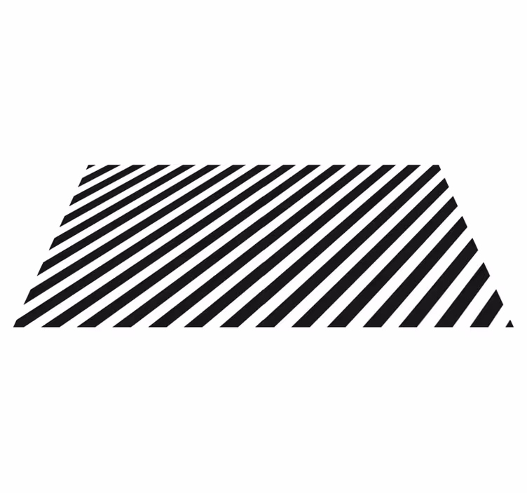 Tapis vinyle rayures noir et blanc contrastés - TenStickers