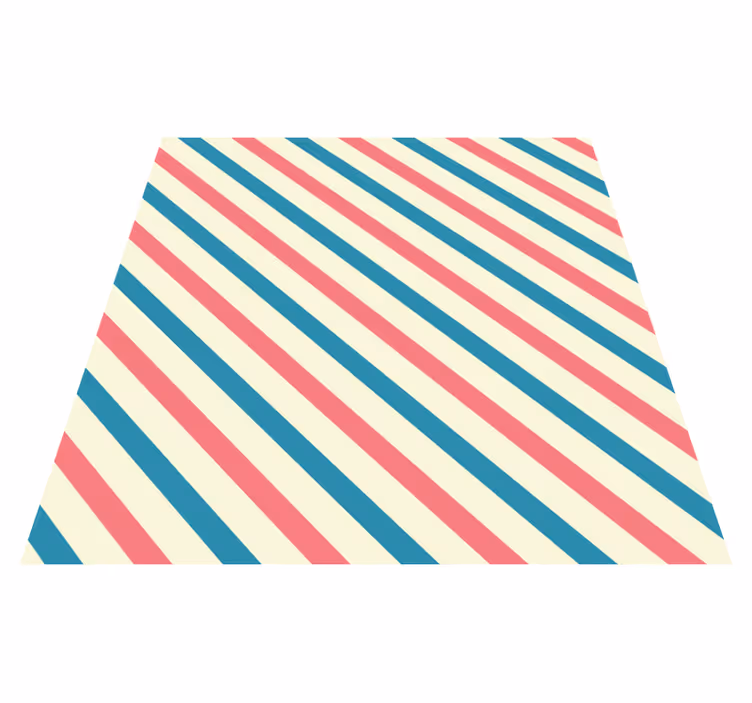 Tapis vinyle rayures couleurs diagonales abstraites - TenStickers