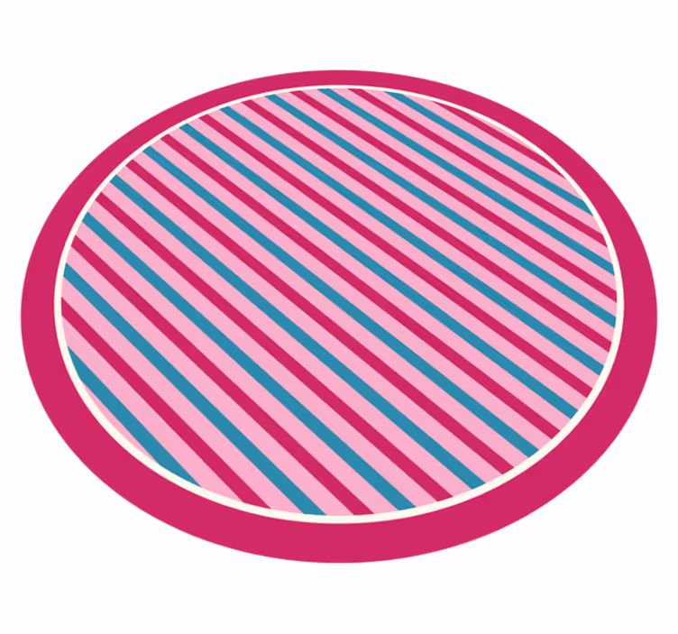 Tapis vinyle rayures rose et bleu vertical - TenStickers