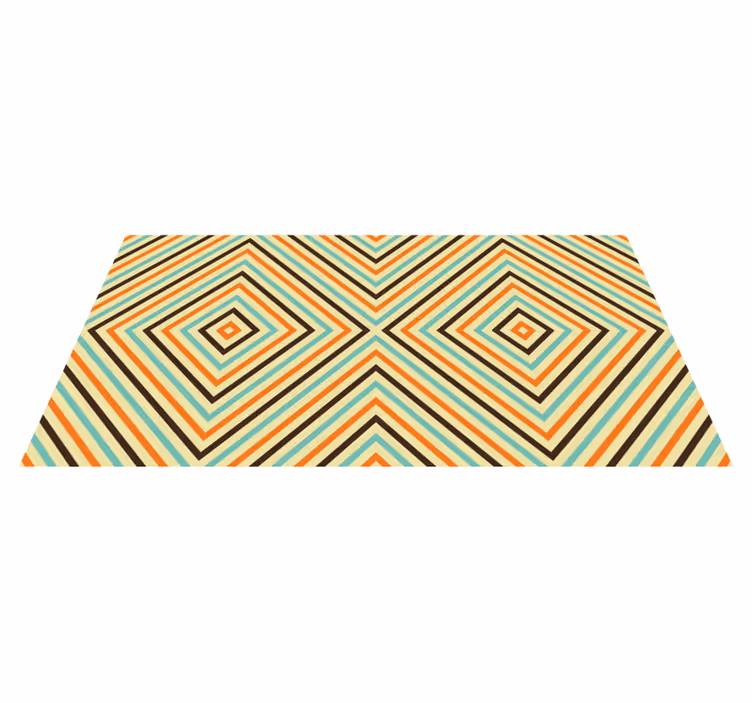 Tapis vinyles géométriques rayures à motifs de losanges - TenStickers